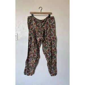 Women's Multicolor Floral Print Harem Pants Adjustable Waist